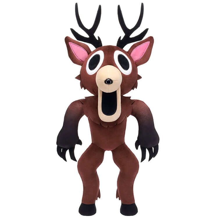 99 Nights In The Forest Deluxe Plush - Deer with DLC Code, 12-inch haunted deer soft toy with antlers and expressive features.