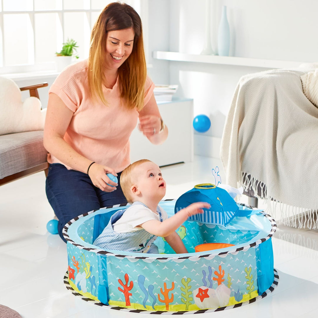 Lanciatore di palline sensoriali per bambini pop-up sottomarino attivo per bambini