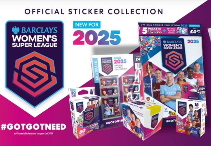 Collezione di adesivi ufficiali della Barclays Super League femminile 2025