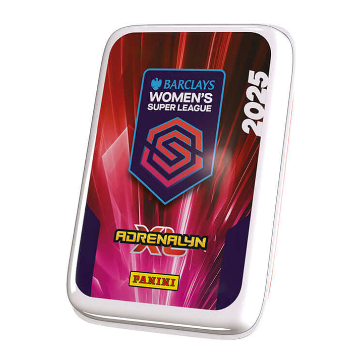 Barclays Women’s Super League 2025 Adrenalyn trading card collection by Panini, showcasing vibrant design and logo.