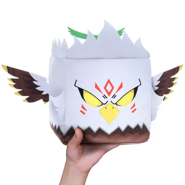 Blox Fruits 8" Collectable Plush Series 3 Eagle plush toy in hand, featuring vibrant colors and detailed embroidery.