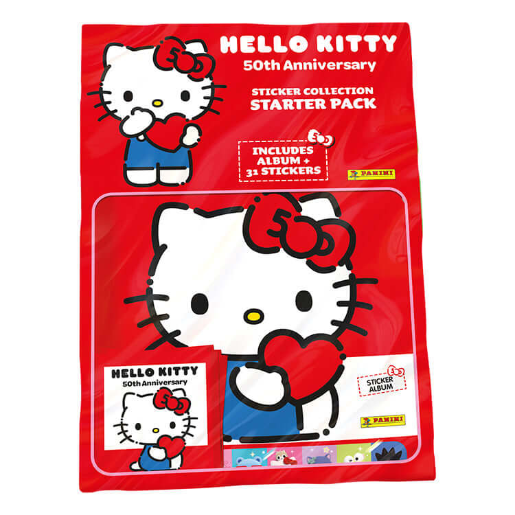 Hello Kitty 50th Anniversary Sticker Collection Starter Pack with Album and Stickers by Panini