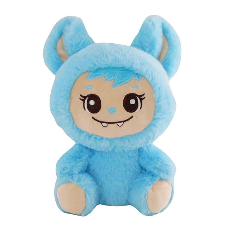 LaBabies blue plush toy with a cute design and smiling face, featuring bunny ears and big eyes for endless cuddles.