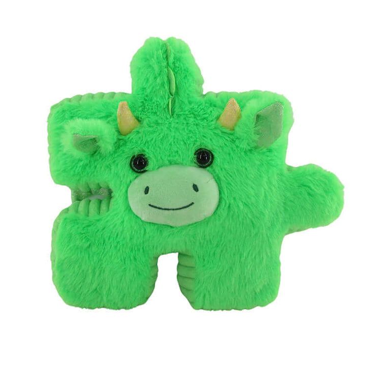 Squishy Pluzzles Fantasy 10" Plush Assortment - green plush puzzle friend with unique design and features.