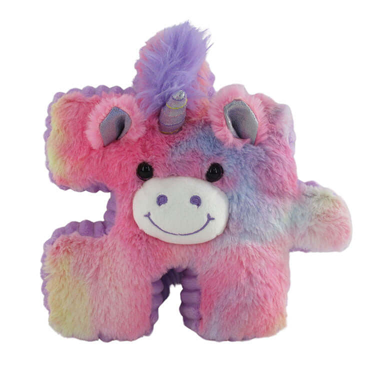 Squishy Pluzzles Fantasy 10" Plush Assortment - colorful unicorn plush with soft texture and connectable design.