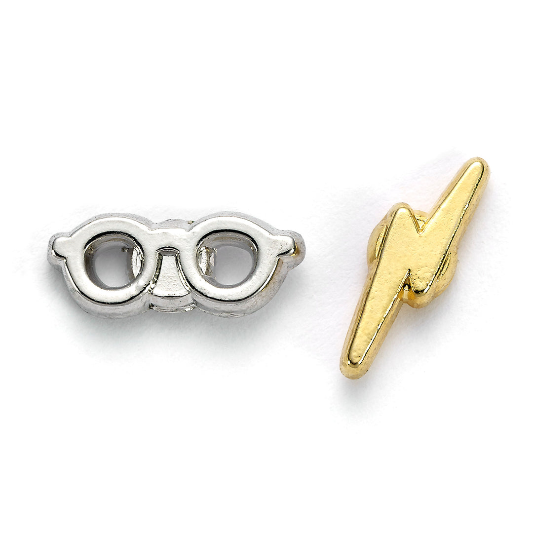 Official Harry Potter Stud Earring Set including Time Turners, Chocolate Frogs, and Glasses with Lightning Bolt earrings