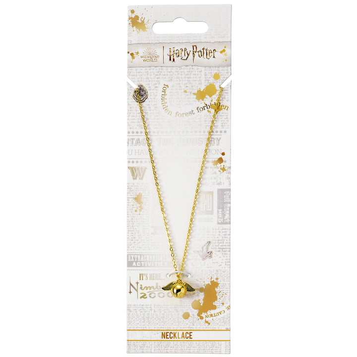 Harry Potter Cute Charm Golden Snitch Necklace