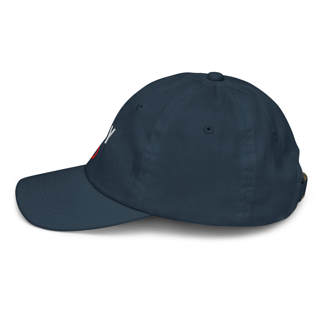 Side view of the Oddy Pro Youth baseball cap, showcasing its adjustable strap and breathable design.
