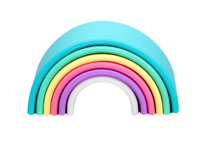 Dena| Silicone Toy My First Rainbow Pastel | Earthlets.com |  | baby care soothers & dental care