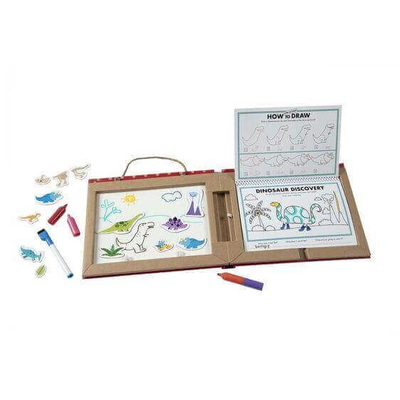 Melissa & Doug Reusable Drawing and Magnet Kit - Dinosaurs toys Earthlets