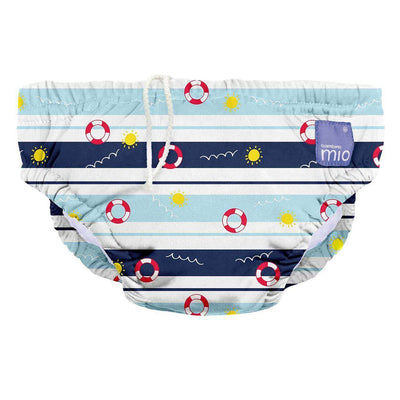 Bambino Mio Nice and Nautical Reusable Swim Nappy Colour: Anchors Away Size: Medium reusable swim nappies Earthlets