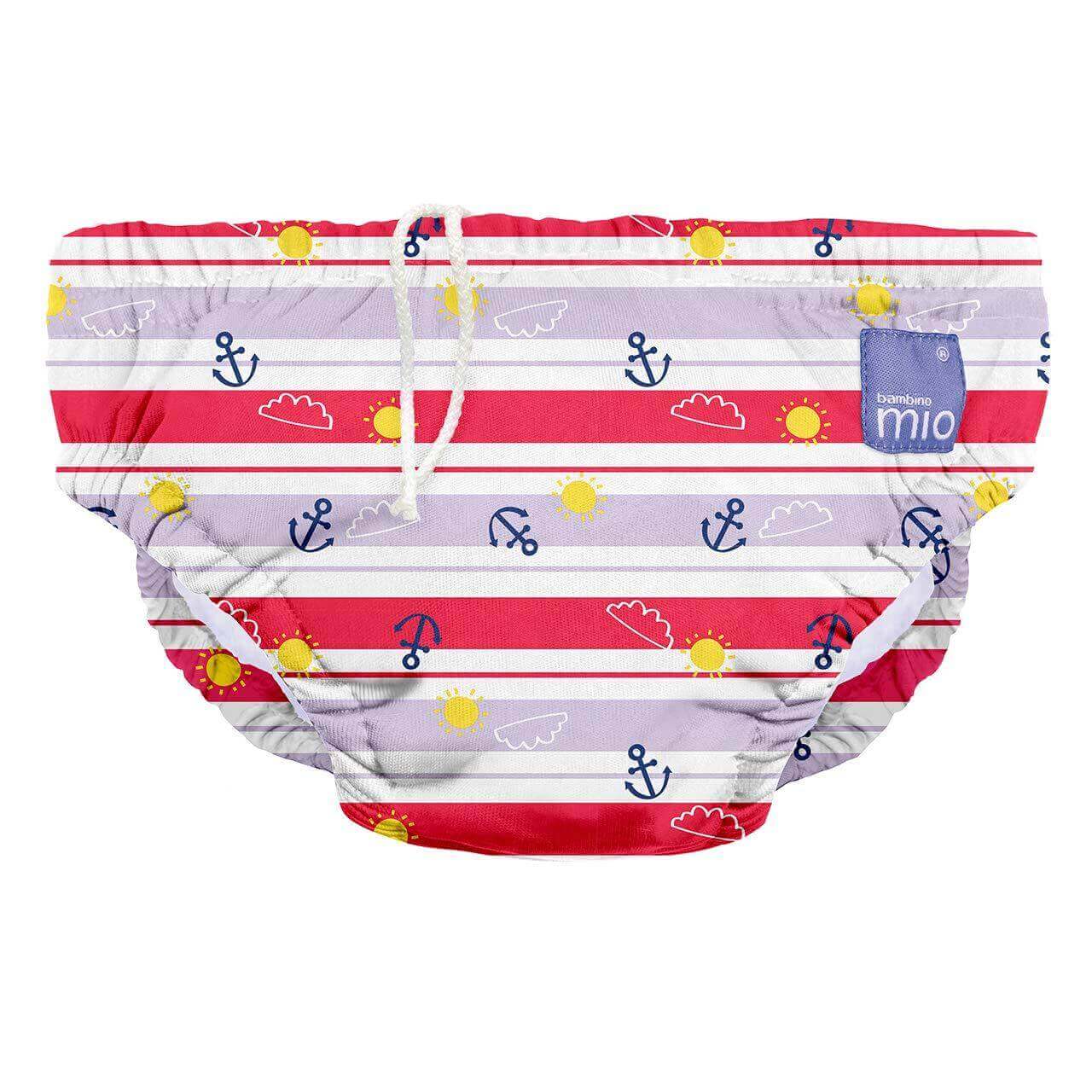 Bambino Mio Nice and Nautical Reusable Swim Nappy Colour: Anchors Away Size: Small reusable swim nappies Earthlets