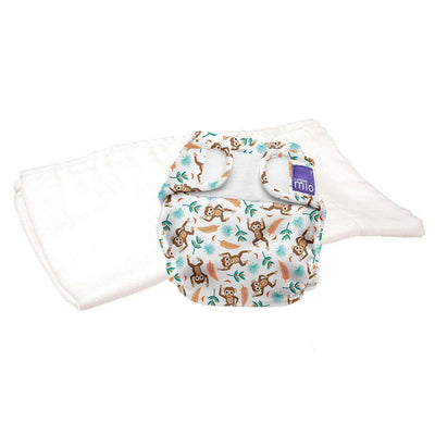 Bambino Mio Mioduo Two-Piece Nappy Size: Size 1 Colour: Butterfly Bloom reusable nappies Earthlets
