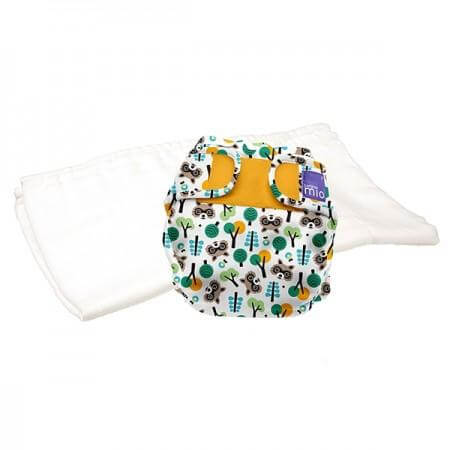 Bambino Mio Mioduo Two-Piece Nappy Size: Size 2 Colour: Raccoon Retreat reusable nappies Earthlets