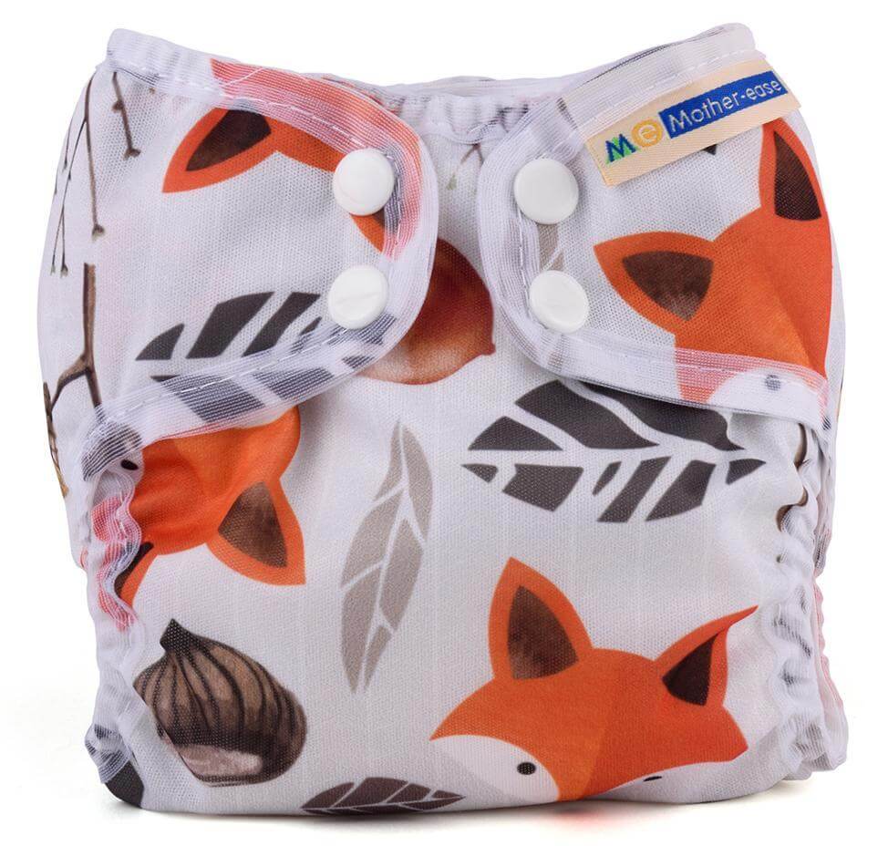 Mother-ease Wizard Uno Organic Cotton - Newborn Colour: Foxy reusable nappies Earthlets