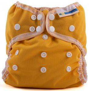 Mother-ease Wizard Uno Stay Dry Nappy - One size Colour: Mustard reusable nappies all in one nappies Earthlets