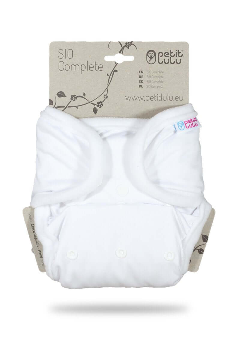 Petit Lulu Snap In One (SIO) Complete Nappy - One Size Colour: Rainbow Stars Size: One Size reusable nappies Earthlets