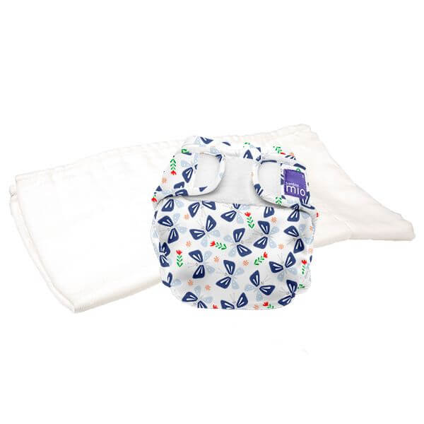 Bambino Mio Mioduo Two-Piece Nappy Size: Size 2 Colour: Butterfly Bloom reusable nappies Earthlets